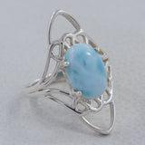 Larimar Silver Ring