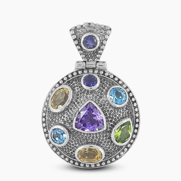 925 Silver Multi Gemstone Pendants