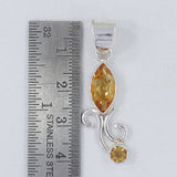 925 Sterling Silver Garnet Pendant