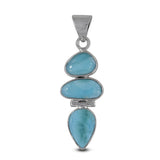 925 Sterling Silver Larimar Pendant