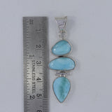 925 Sterling Silver Larimar Pendant