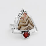 Dendritic Opal Silver Ring