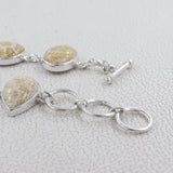 Fossil Coral Silver Bracelet