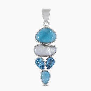 925 Sterling Silver Larimar Pendants