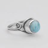 925 Silver Rainbow Moonstone Ring