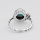 925 Silver Rainbow Moonstone Ring