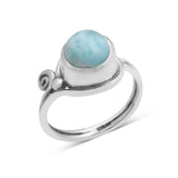 Larimar Silver Ring