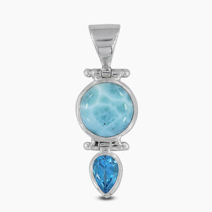 925 Sterling Silver Larimar Pendants
