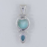 925 Sterling Silver Larimar Pendant