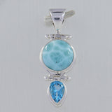 925 Sterling Silver Larimar Pendant
