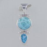 925 Sterling Silver Larimar Pendant