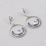 Rainbow Moonstone 925 Solid Silver Pendant Set