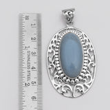 925 Staling Silver Blue Opal Pendant