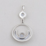 Rainbow Moonstone 925 Solid Silver Pendant Set