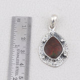 Ammolite Gemstone 925 Sterling Silver Pendant Set