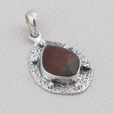 Ammolite Gemstone 925 Sterling Silver Pendant Set