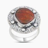 Ammolite Gemstone 925 Sterling Silver Pendant Set