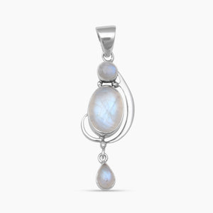 Rainbow Moonstone Silver Pendants