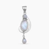 Rainbow Moonstone Silver Pendants