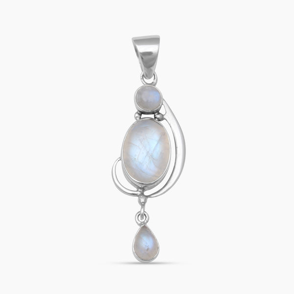 Rainbow Moonstone Silver Pendants
