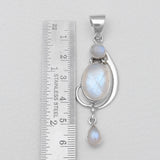 Rainbow Moonstone Silver Pendants