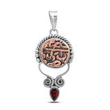 Garnet Silver Pendant