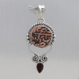 925 Starling Silver Garnet Pendant