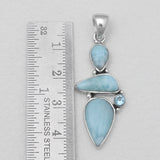 Larimar Silver Pendants