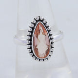 Blush Quartz Sterling Silver Ring