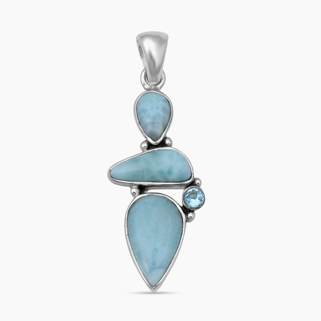 Larimar Silver Pendants