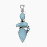 Larimar Silver Pendants