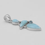 Larimar Silver Pendants