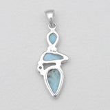 Larimar Silver Pendants