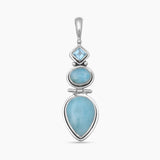 Larimar Silver Pendants