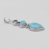 Larimar Silver Pendants