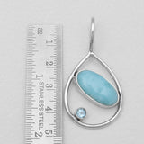 925 Sterling Silver Larimar Pendants