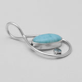 925 Sterling Silver Larimar Pendants