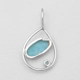 925 Sterling Silver Larimar Pendants