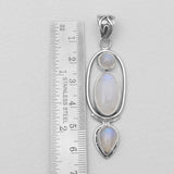 Rainbow Moonstone Silver Pendants