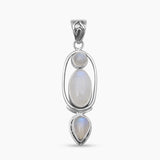 Rainbow Moonstone Silver Pendants