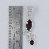 Garnet 925 Sterling Silver Pendant