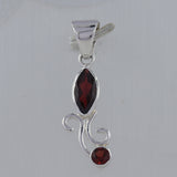 Garnet 925 Sterling Silver Pendant