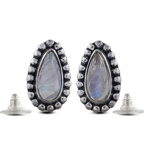 Lemon Topaz Silver Studs Earrings