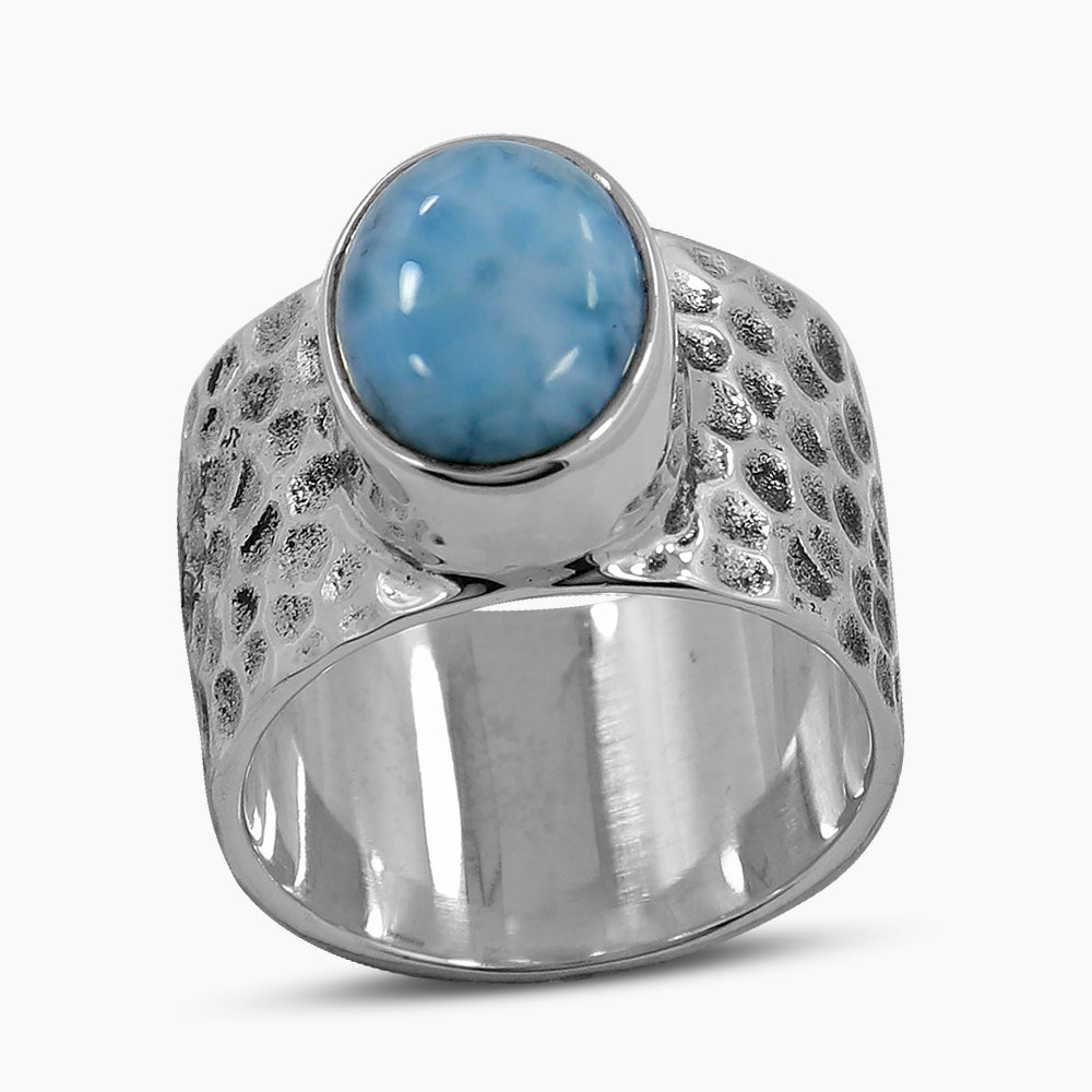 925 Sterling Silver Larimar Rings