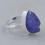 Natural Tanzanite Sterling Silver Ring