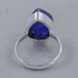 Natural Tanzanite Sterling Silver Ring