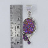 Titanium Druzy 925 Silver Pendant