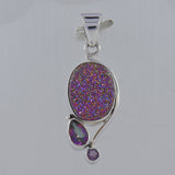 Titanium Druzy 925 Silver Pendant