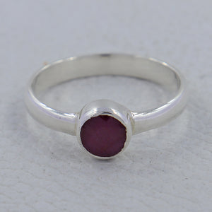 925 Sterling Silver Ruby Rings