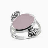 Natural Blue Chalcedony 925 Sterling Silver Ring